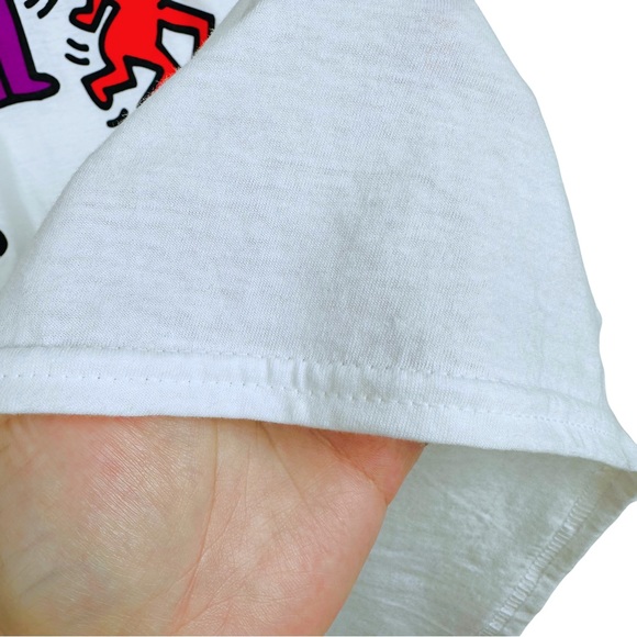 Urban Outfitters Keith Haring Dancing People Circle Short Sleeve Shirt Art Wear - Picture 5 of 8
